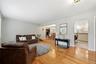 Living Room with View of Circular Floor Plan