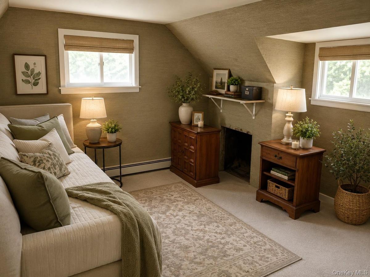 Second floor bedroom with ample natural lightDigitally staged & enhanced second floor bedroom showing upgrade options
