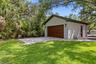 Detached garage patio