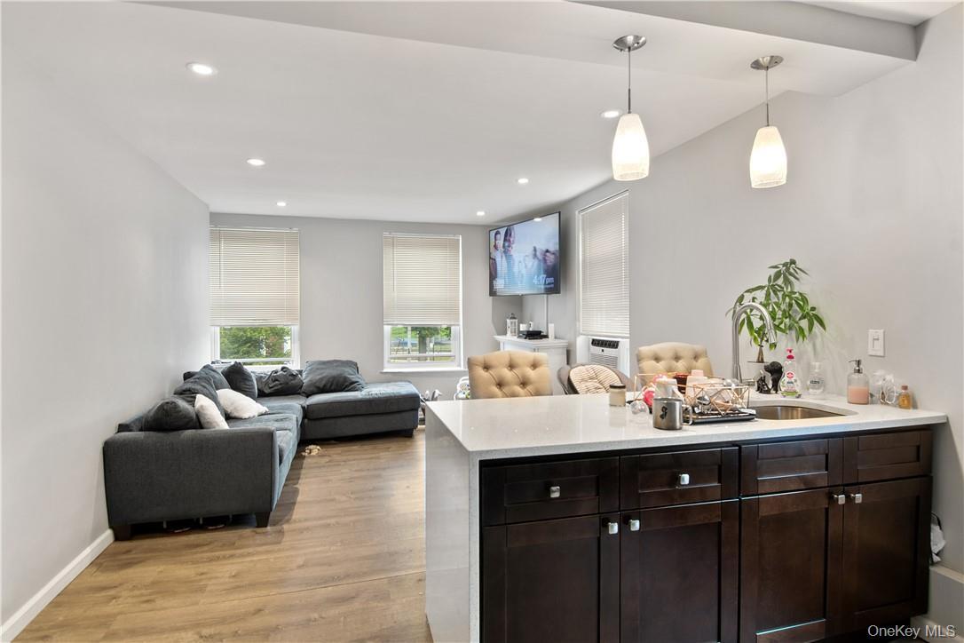 Living room and eat in kitchen