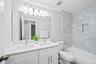 Upstairs, updated hall bath