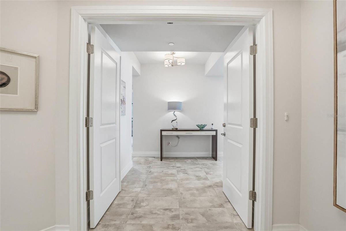 Step off the semi private elevator to your dedicated foyer with double doors.