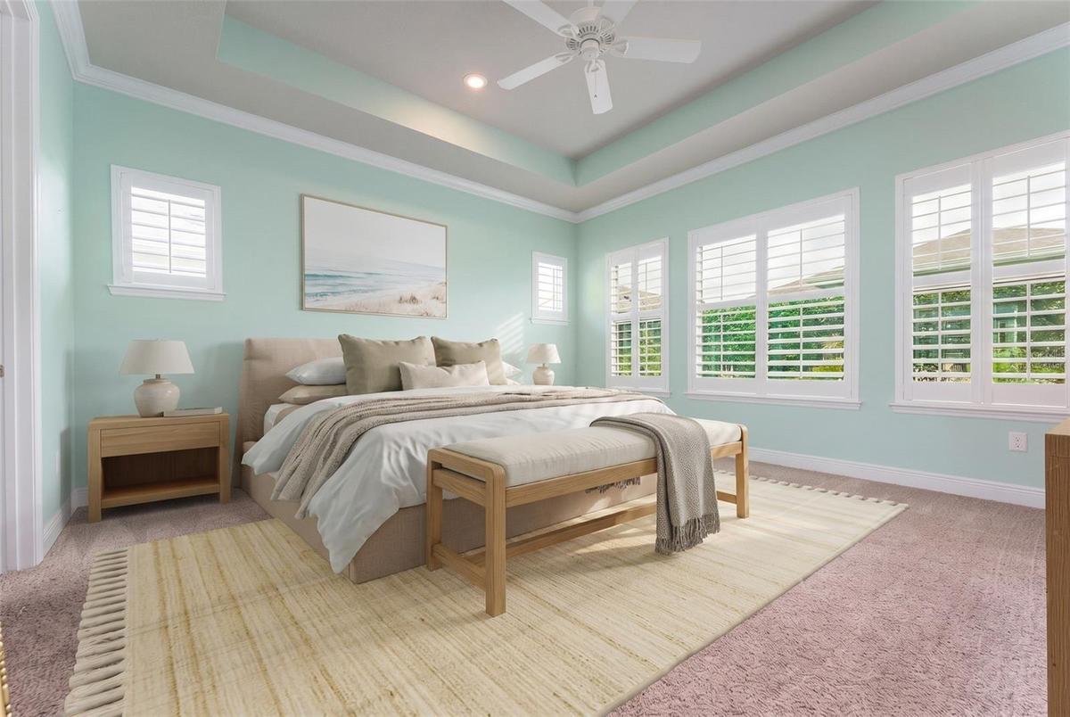 Virtually Staged Primary Suite