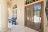 Double leaded glass front doors