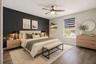 Virtually staged bedroom 4 upstairs has it's own en-suite bathroom