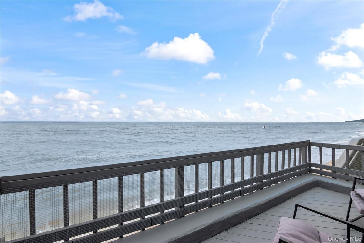 Balcony overlooking the Long Island Sound