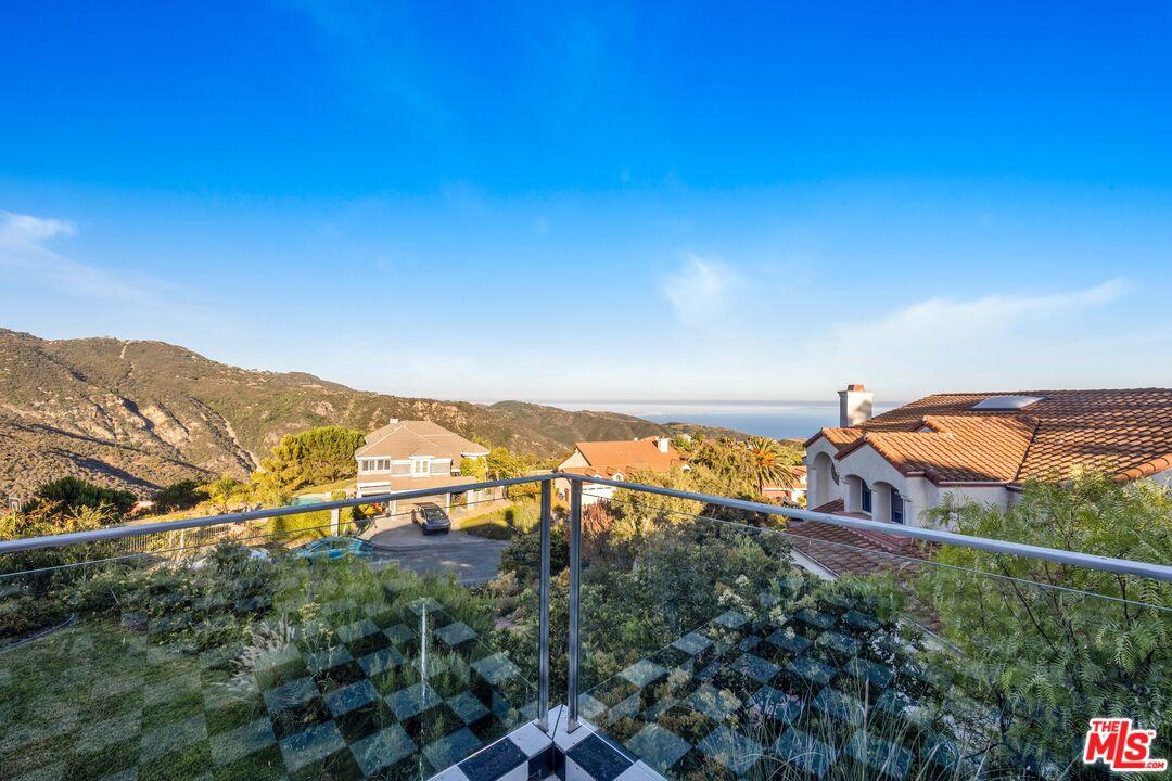 View from balcony of house that burned down