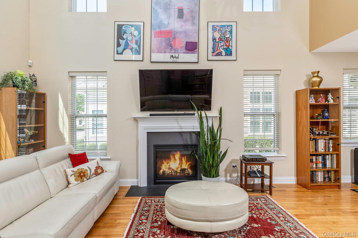 Living area featuring a fireplace