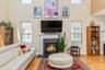 Living area featuring a fireplace