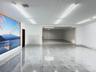 Misc room featuring light marble finish floors and a mountain view