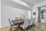 Dining area is open to the kitchen and family room.