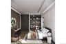 Bedroom featuring wood finished floors, a raised ceiling, and recessed lighting