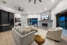 Living room with gas fireplace.