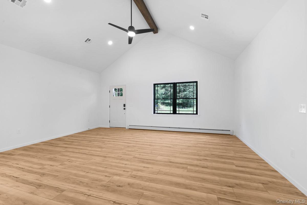 View from kitchen towards front entry