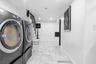 Basement and wash and dryer