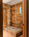 Bathroom with a stall shower