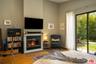 Fireplace flames are digital
