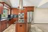 GE French door refrigerator with freezer drawer.