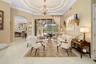 Tray ceiling in living room