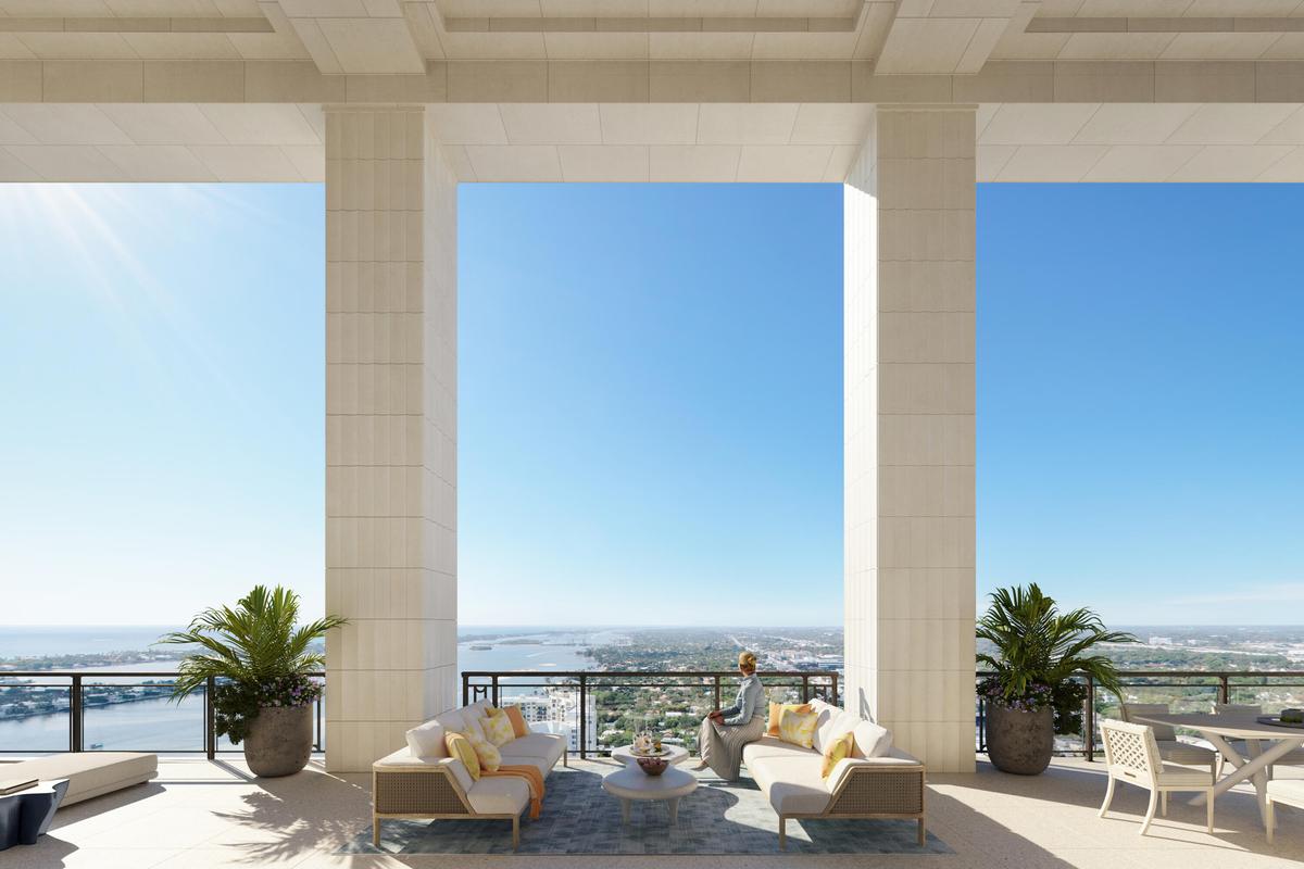 South Tower Duplex PH Loggia Rendering