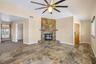 Wood burning fireplace