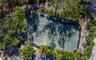 The private clay tennis court