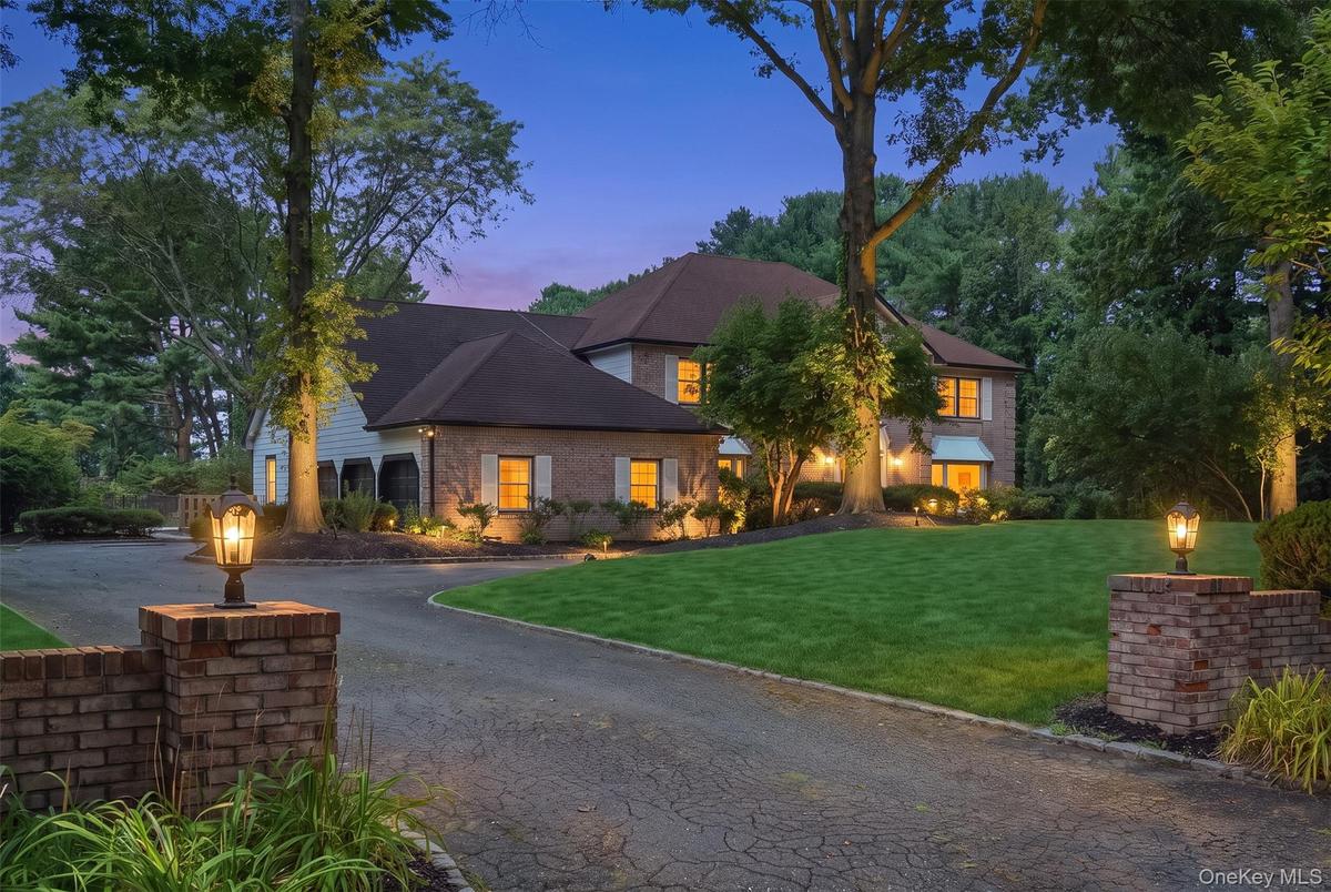 Front Of The House With Circular Driveway