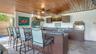 Outdoor kitchen with built-in pizza oven