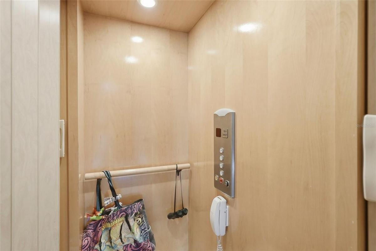 Private elevator provides access to every level from the ground floor to the rooftop