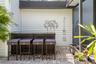 Outdoor entertaining area bar and out door shower