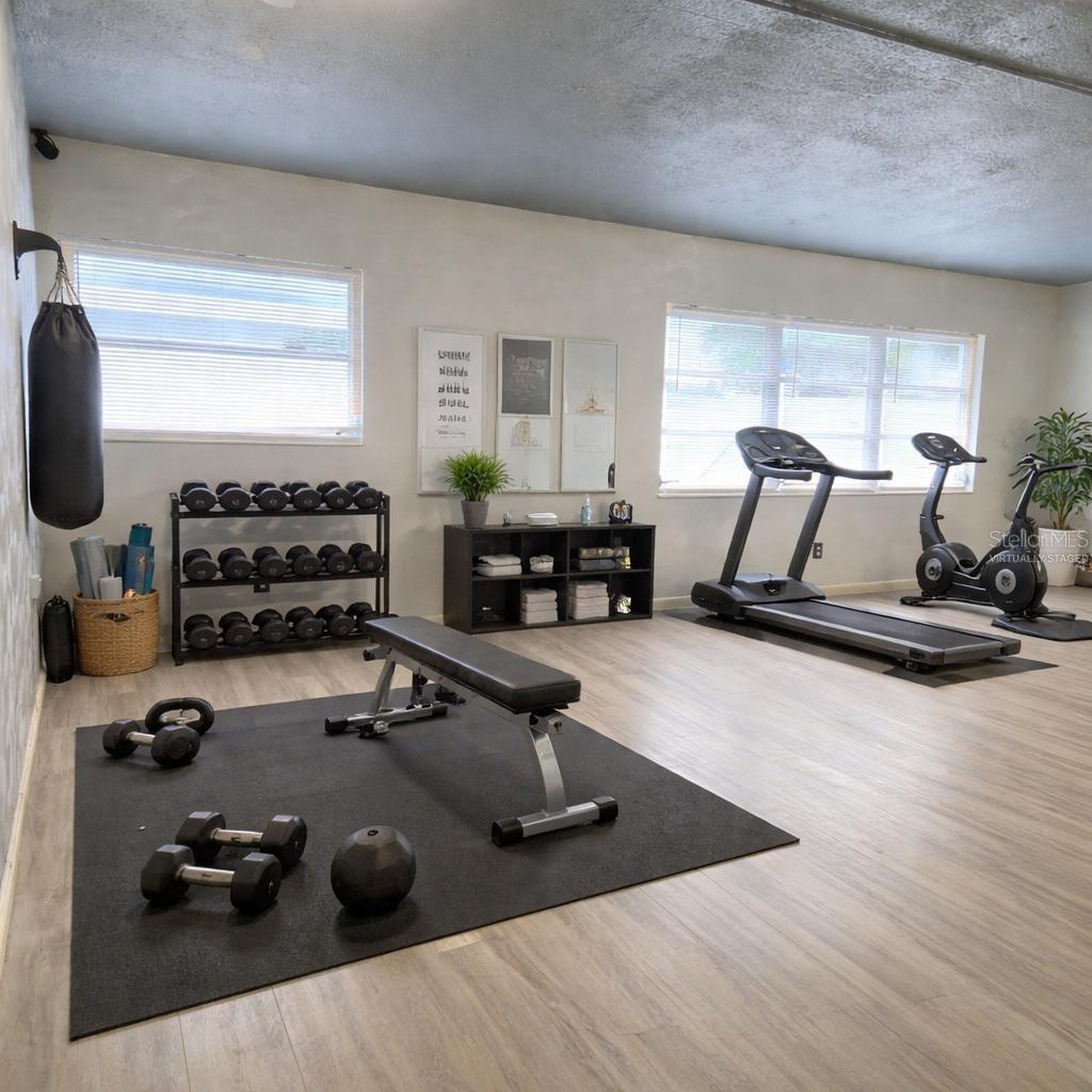 Workout Room Virtually Staged