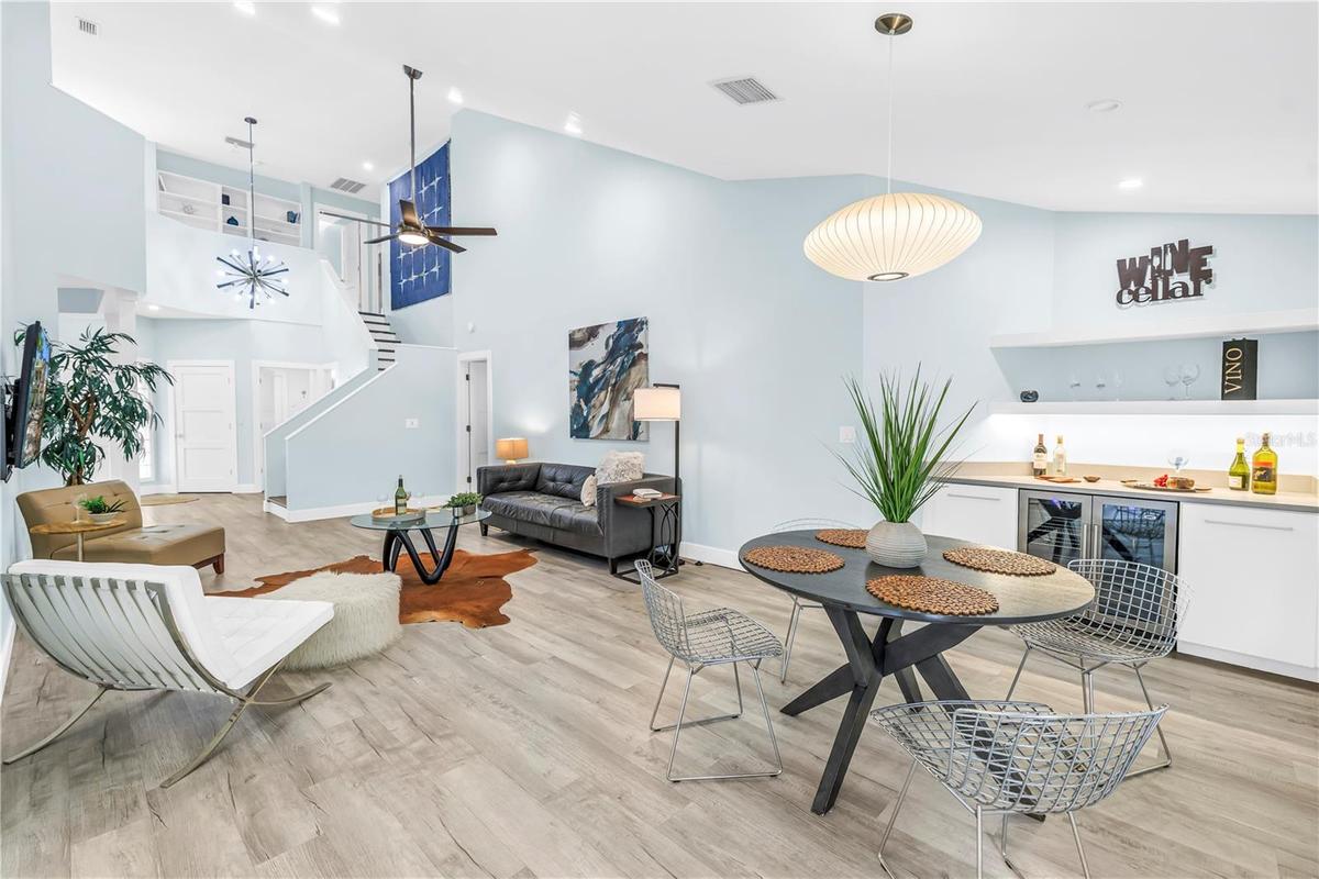 Custom Built-in Wet Bar is an attribute of the expanded size of this, the largest, townhome in Placido Bayou