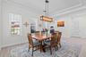Deep crown molding adds an additional touch of luxury.