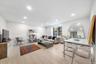 Welcoming Living Room with LED ceiling lights