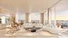 Great Room with floor-to-ceiling, triple-panel , impact glass doors and windows.