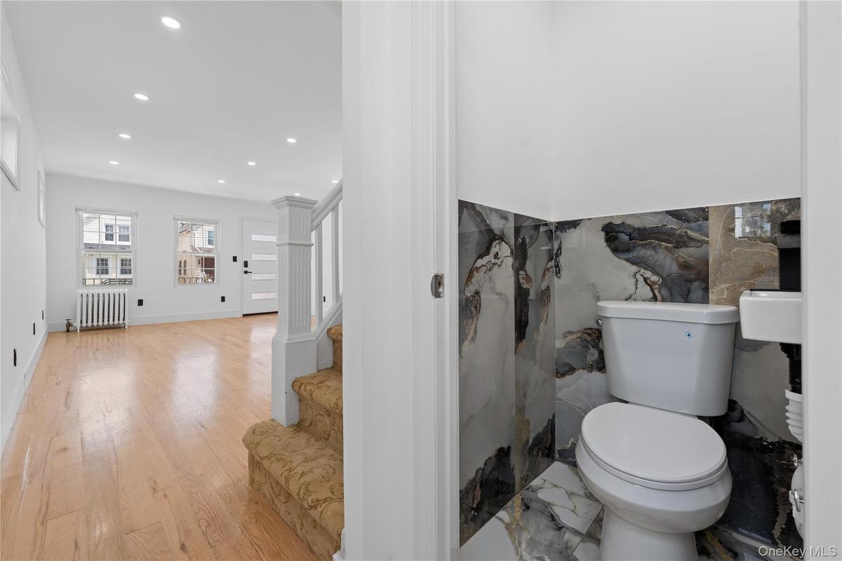 half a bathroom for guest use on first floor