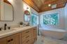 Brand new Master Bathroom with double sinks, shower and free standing tub.