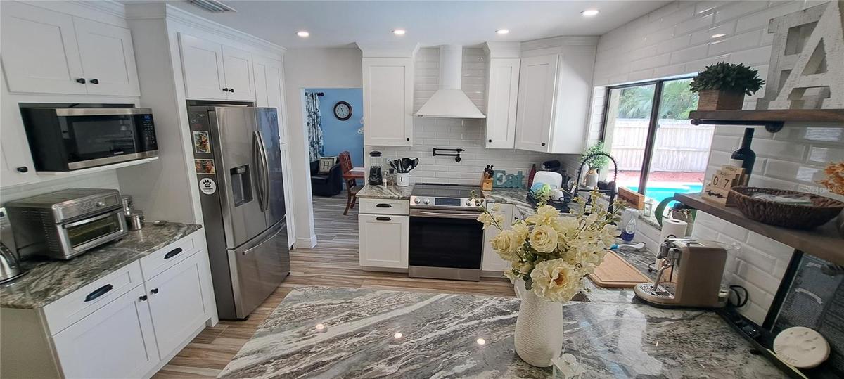 Remodeled Kitchen with granite countertops