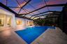 Pool cage has custom lighting