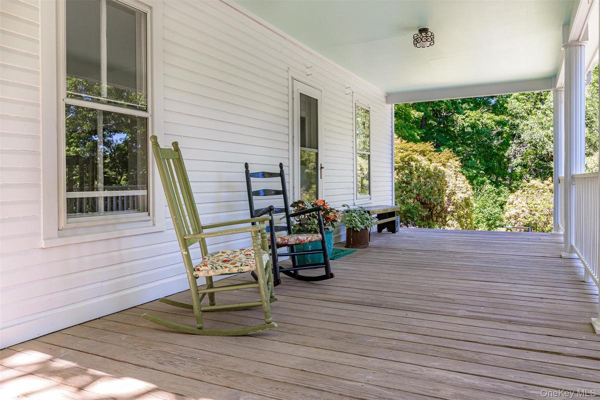 Rocking chair porch; sit, talk and take in the view