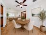 Virtually Staged Dining Room and Living Room/Family Room View