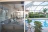 Looking from Master Bedroom Sliding glass door to screened in pool area.