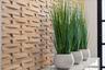 The foyer has a custom Duchateau accent wall.