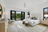 Bedroom featuring recessed lighting, access to outside, and light wood-style flooring