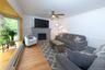 Fireplace and bay window