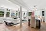 Living room/Dining room combo with this homes open floor plan