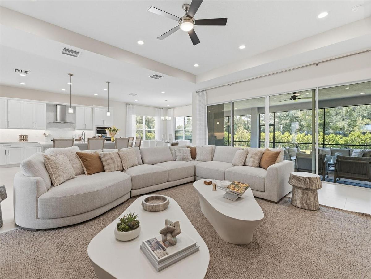 A Cozy Living Space With Stackable Sliding Glass Doors