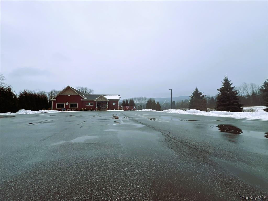 Front View Large Parking Area