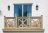 Guest House Balcony overlooking the courtyard and pool