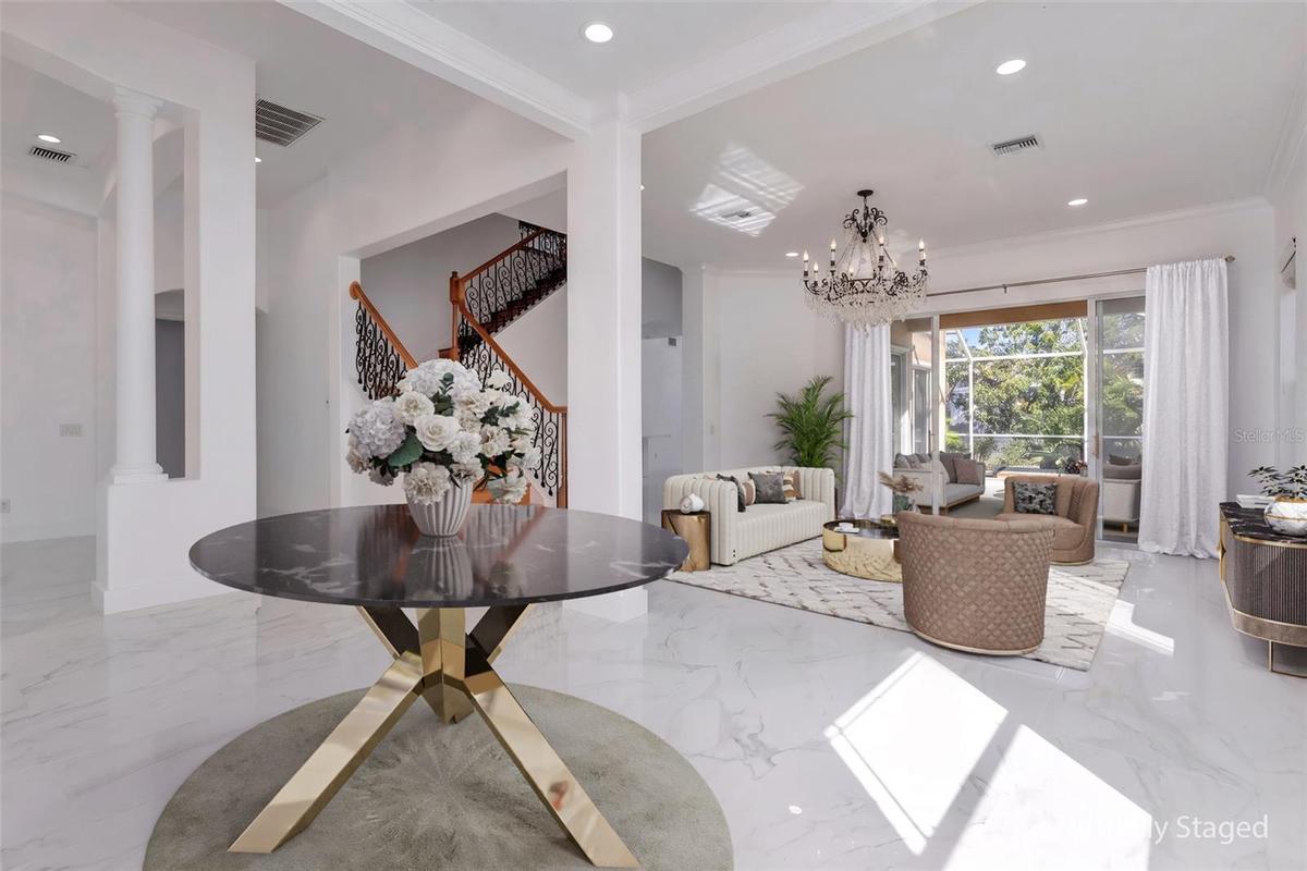 Virtually-Staged living room